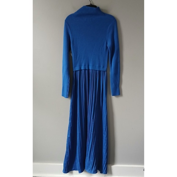 Anthropologie Women's Size Small The Thea Twofer Sweater Dress Royal Blue Maxi - Picture 13 of 16